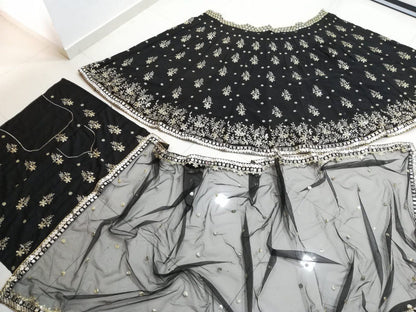 Exquisite French Silk Embroidered Lehenga Set