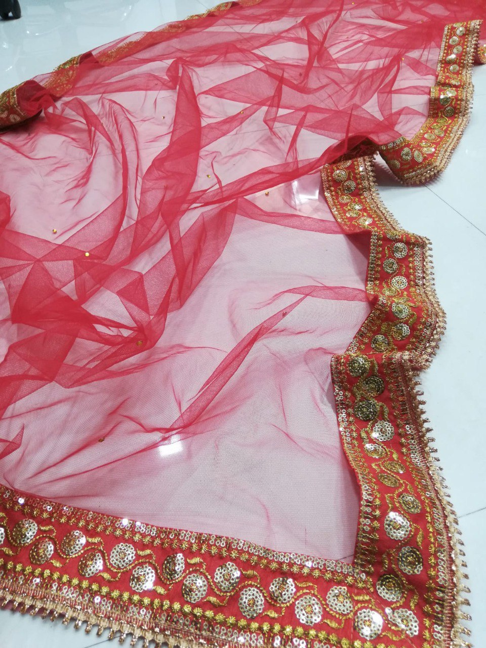 Premium Faux Georgette Sequin Lehenga Set