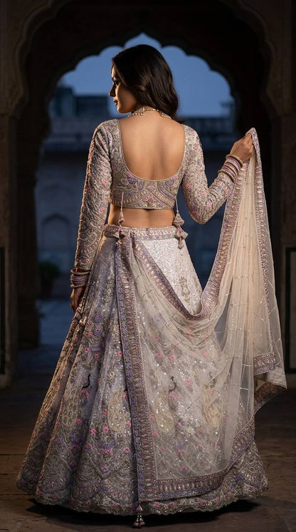Exquisite Coding Sequins Net Lehenga choli Set