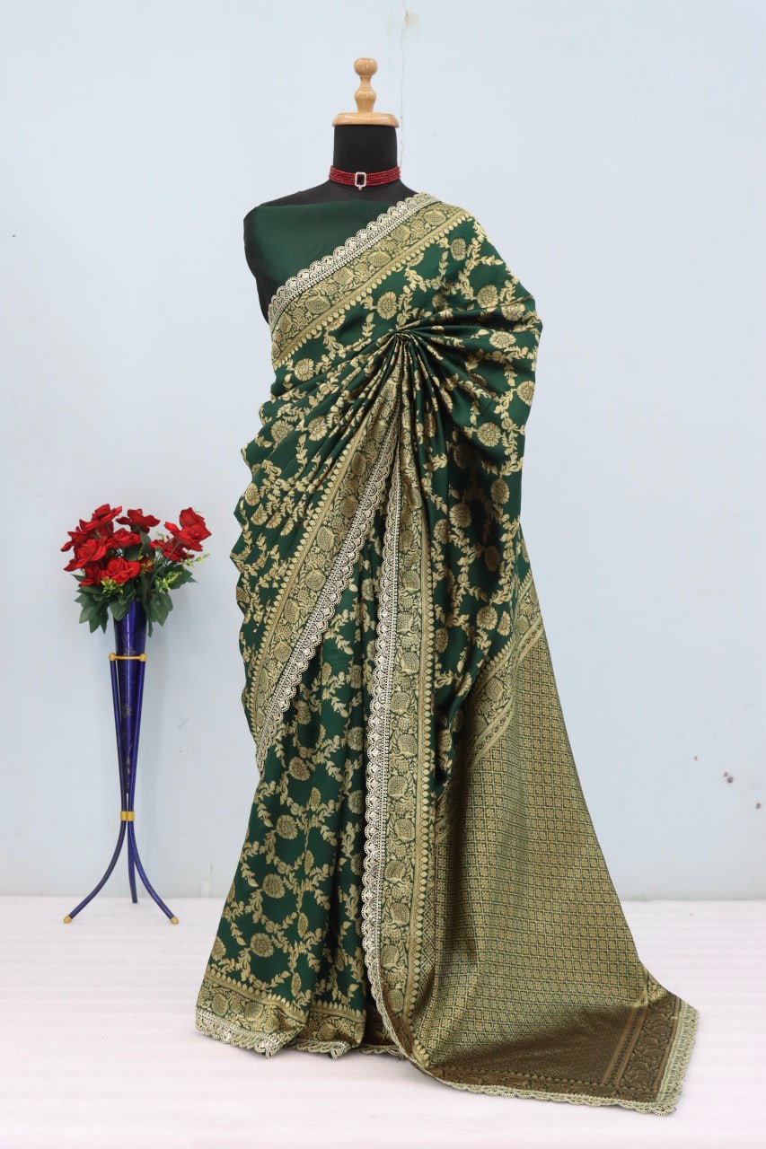 Banarasi Silk Saree Matching Silk Blouse Piece