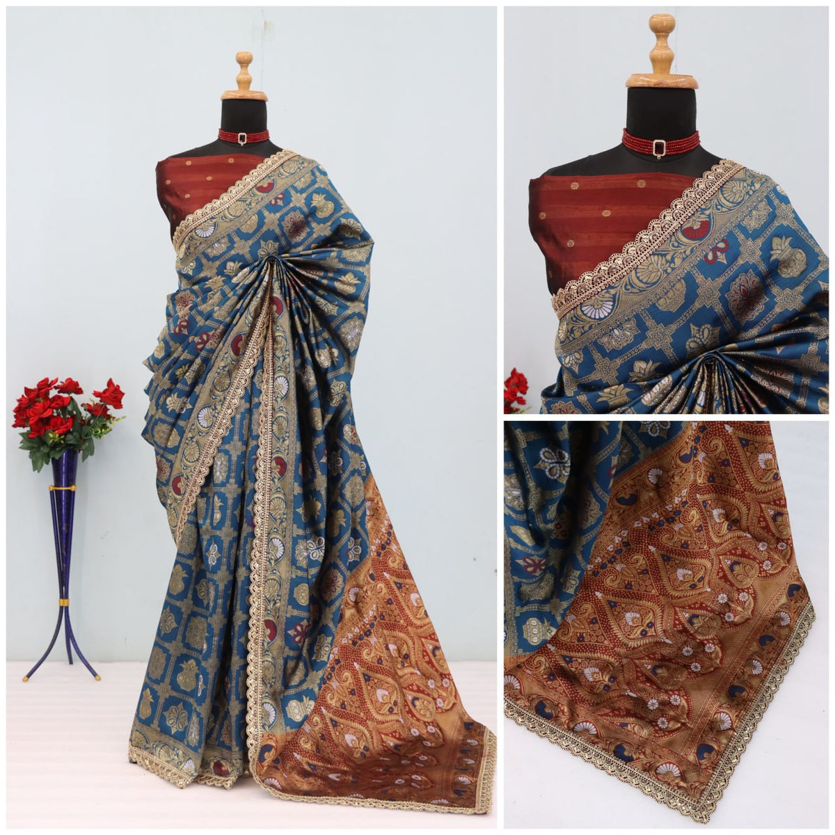 Wedding Wear Banarasi Silk Saree Blouse