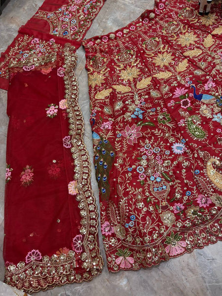Exquisite Fox Georgette Sequins Embroidered Semi-Stitched Lehenga Choli with Dupatta