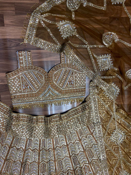 Brown Color Malay Silk Lehenga For Women