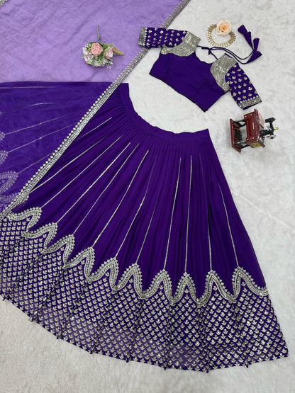Royal Blue Wedding Wear Lehenga Choli