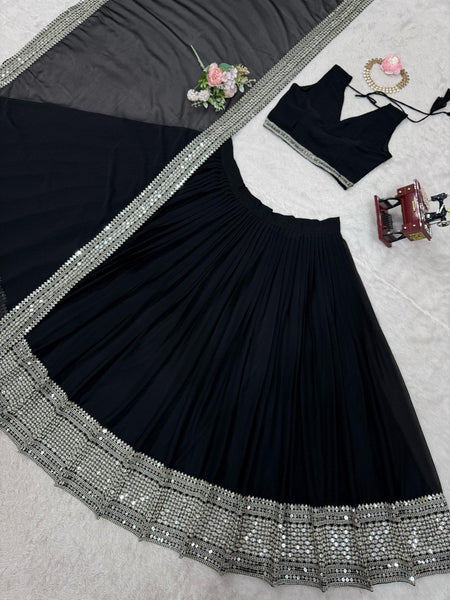 Letest Design Black Georgette Lehenga choli