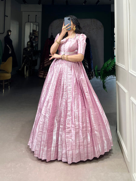 Designer Kanjivaram Zari Gown Jacket