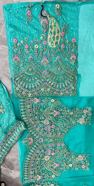 Latest Firozi Net Sequence Coding Lehenga Choli