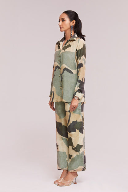 Multi Color Crape Printed Co-Ord Set