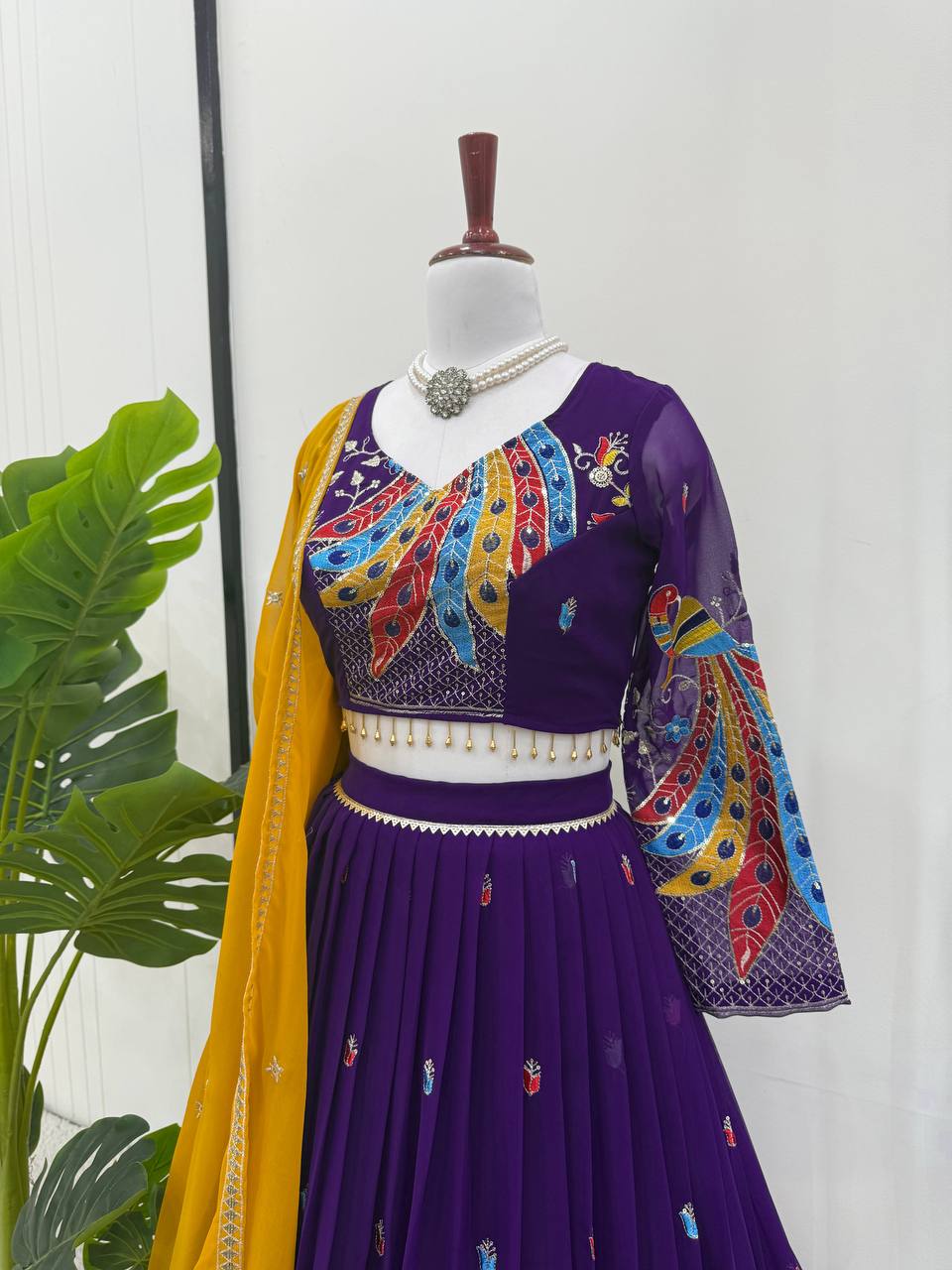 Lastest Georgette Sequence Work Lehenge Choli
