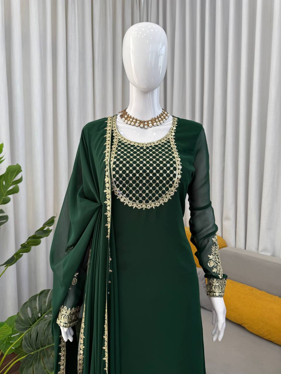 Premium Faux Georgette Patiyala Suit Set
