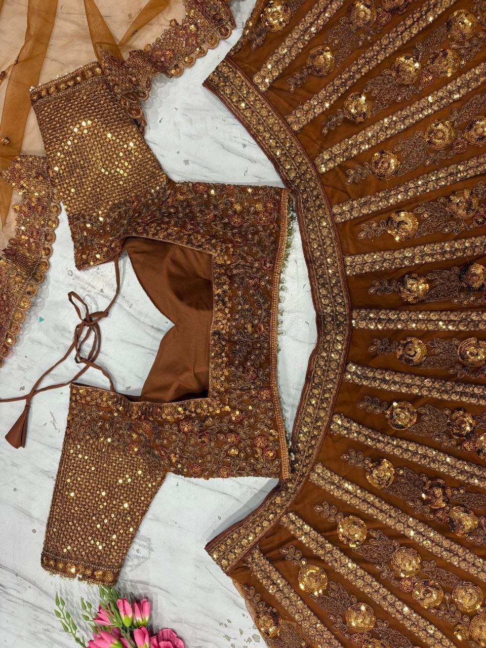 Premium Soft Butterfly Net Lehenga Choli with Heavy Sequins Work