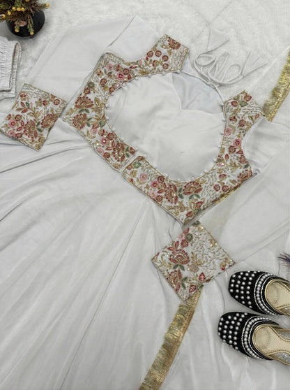 Faux Georgette Anarkali Set