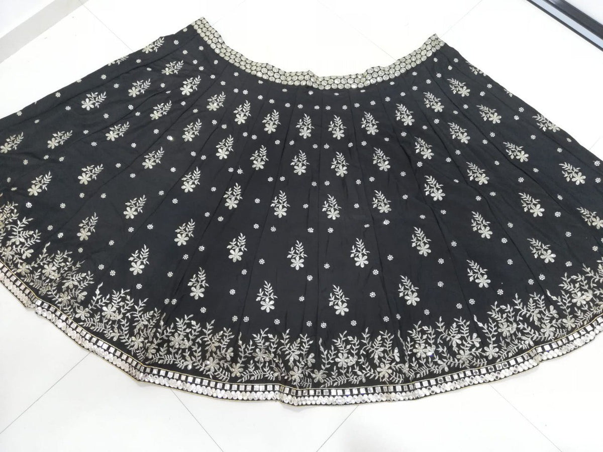 Exquisite French Silk Embroidered Lehenga Set