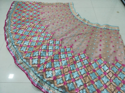Butterfly Net Mirror-Work Lehenga choli set