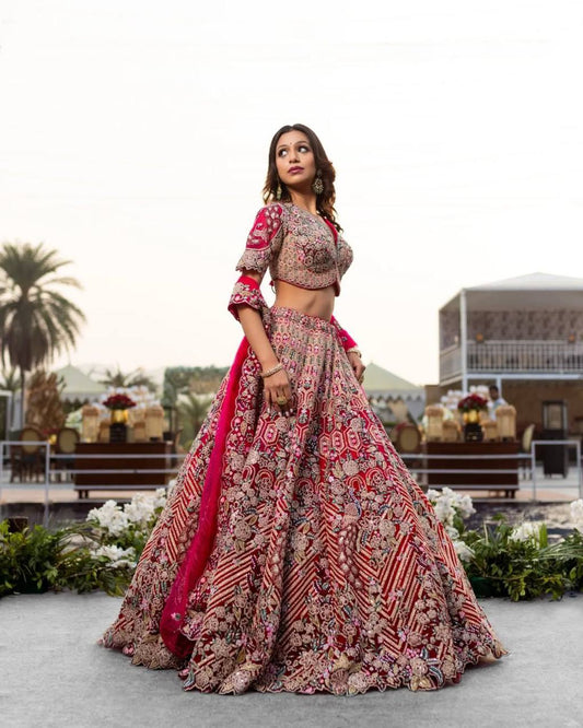 Twinkle Silk Coding Sequins Embroidered Lehenga Choli Set