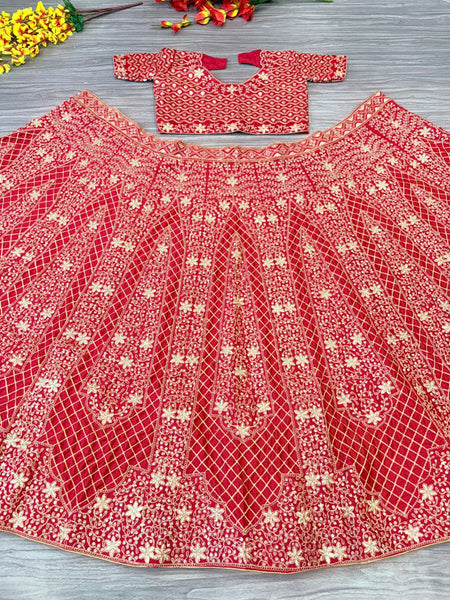 Red Wedding Lehenga For Women