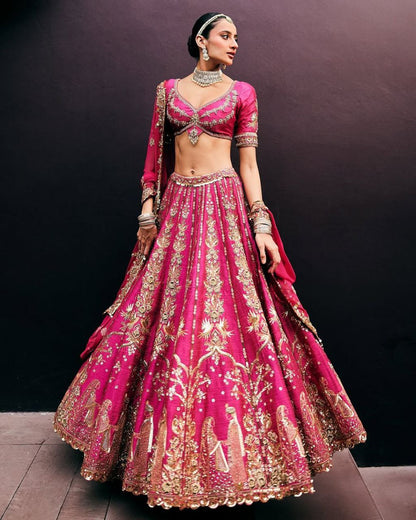 Wedding Wear Silk Lehenga Choli