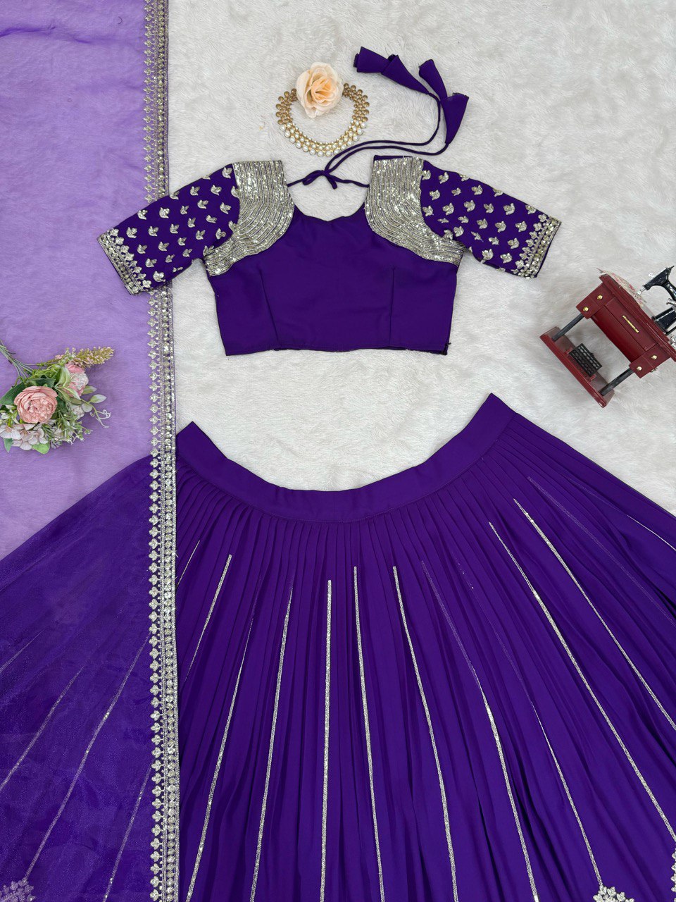 Royal Blue Wedding Wear Lehenga Choli