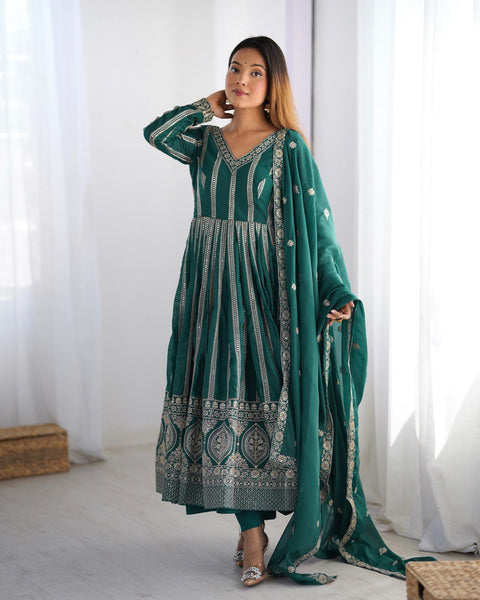Designer Georgette Sequence Gown Set