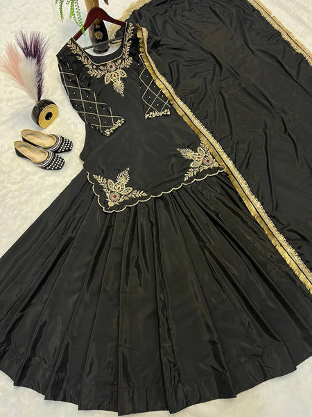 Latest Crape Silk Sequence Work Lehenga Choli