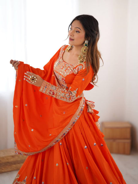 Wedding Wear Crape Silk Sequence Lehenga Choli