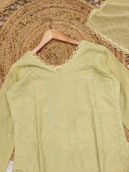 Party Wear Georgette Chikankari Embroidery Suit