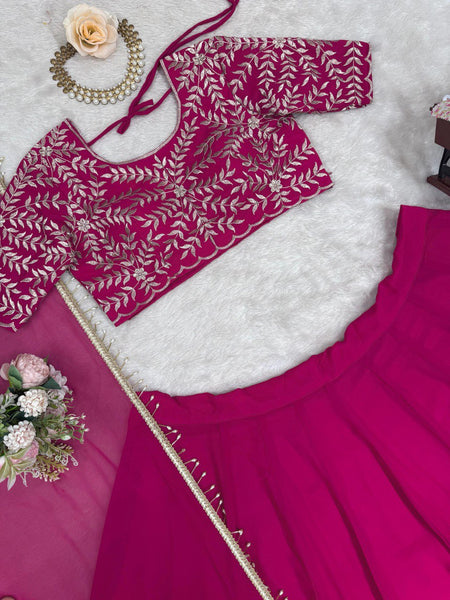 Wedding Wear Rani Georgette Lehenga Choli