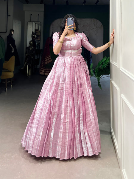 Designer Kanjivaram Zari Gown Jacket