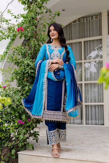 Party Wear Georgette Sequence Salwar Suit