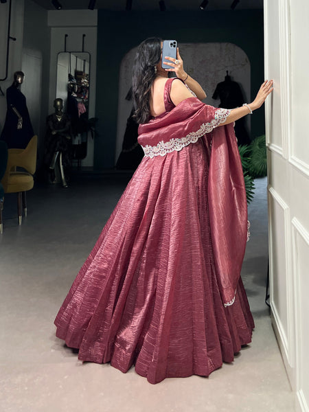 Latest Gold Crush Sequence Thread Lehenga Choli