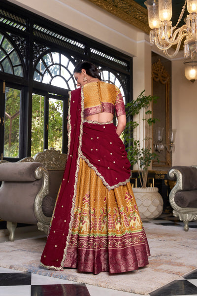 Kanchipuram Zari Weaving Lehenga Choli