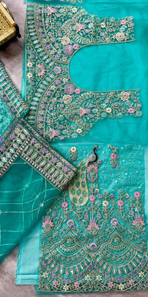 Latest Firozi Net Sequence Coding Lehenga Choli
