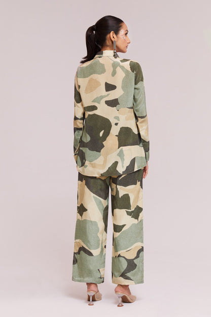 Multi Color Crape Printed Co-Ord Set