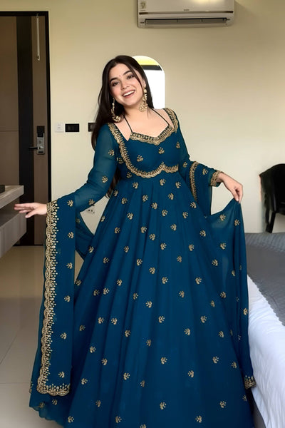 Latest Georgette Anarkali Salwar Suit