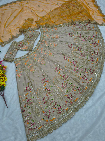 French Crepe Silk Lehenga Choli set