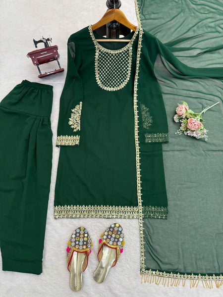 Premium Faux Georgette Patiyala Suit Set