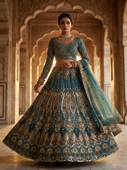 Premium Soft Butterfly Net Lehenga Choli With Intricate Sequins Work