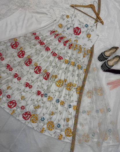 Premium Crushi Silk Anarkali Suit Set