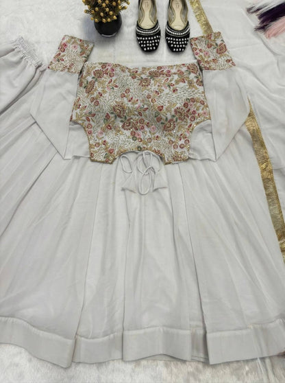 Faux Georgette Anarkali Set