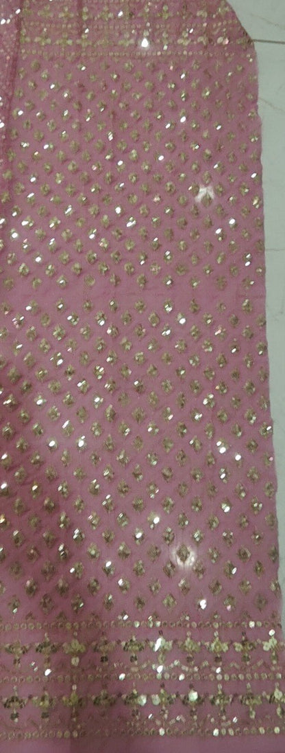 Exquisite Bottle pink Sequence Embroidery Lehenga Set