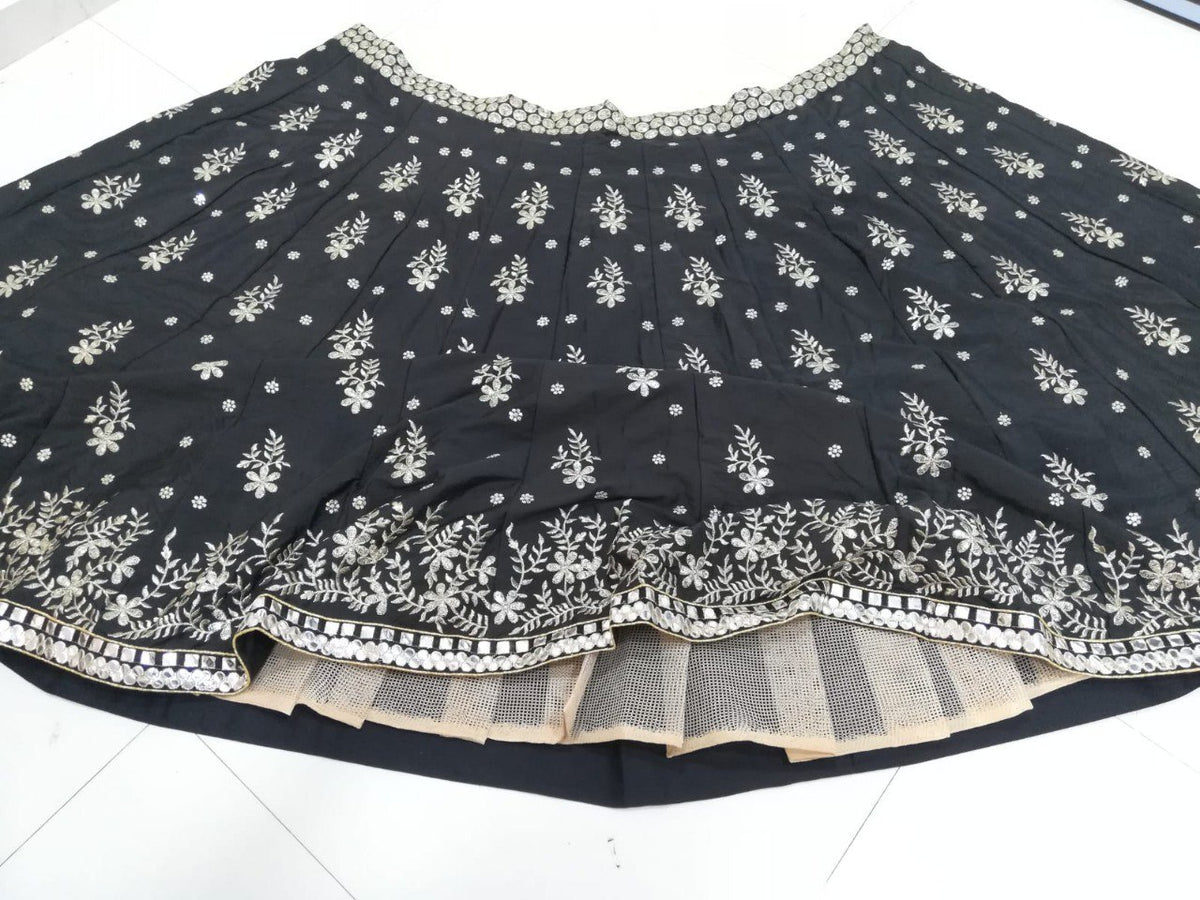 Exquisite French Silk Embroidered Lehenga Set