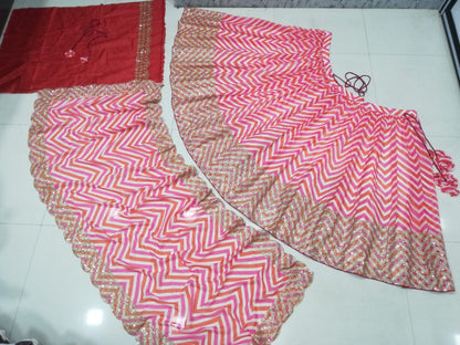 Premium Multi Color Printed Georgette Lehenga Choli Set