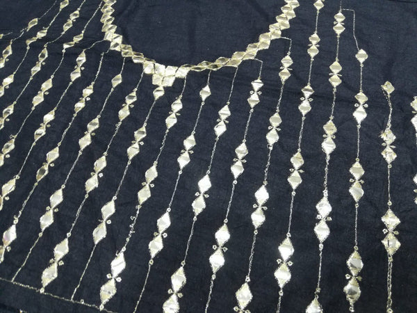 Premium Italian Silk Lehenga Choli with Thread & Paper Mirror Embroidery