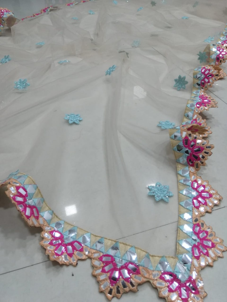 Butterfly Net Mirror-Work Lehenga choli set