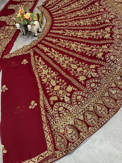Faux Georgette Lehenga Choli with Heavy Coding Sequins Work