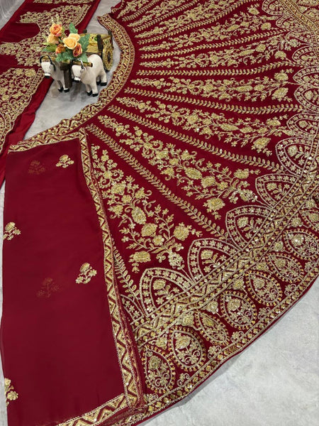Faux Georgette Lehenga Choli with Heavy Coding Sequins Work