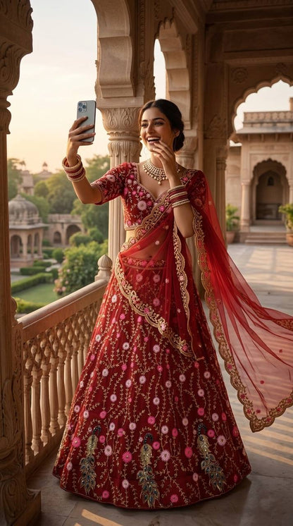 Royal Sequins Net Lehenga choli set