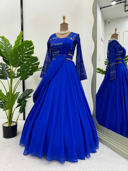 Latest Georgette Sequence Thread Work Lehenga Choli