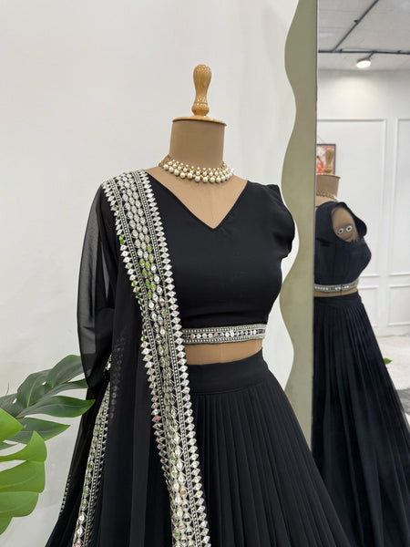 Letest Design Black Georgette Lehenga choli