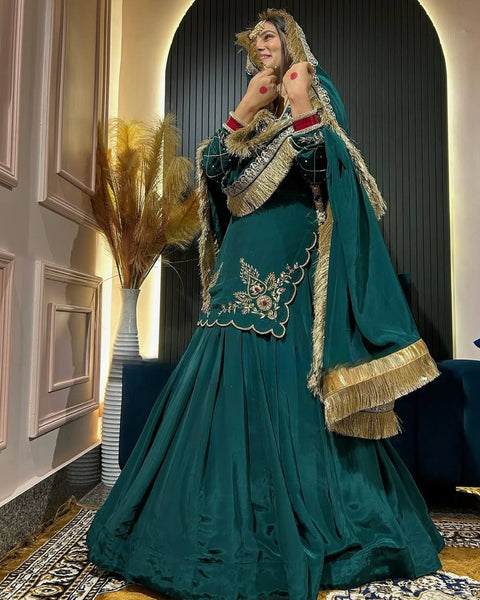 Latest Crape Silk Sequence Work Lehenga Choli